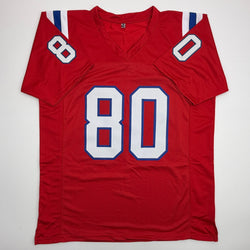 Autographed/Signed Danny Amendola New England Red Retro Football Jersey JSA COA