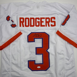 Autographed/Signed Amari Rodgers Clemson White College Football Jersey JSA COA