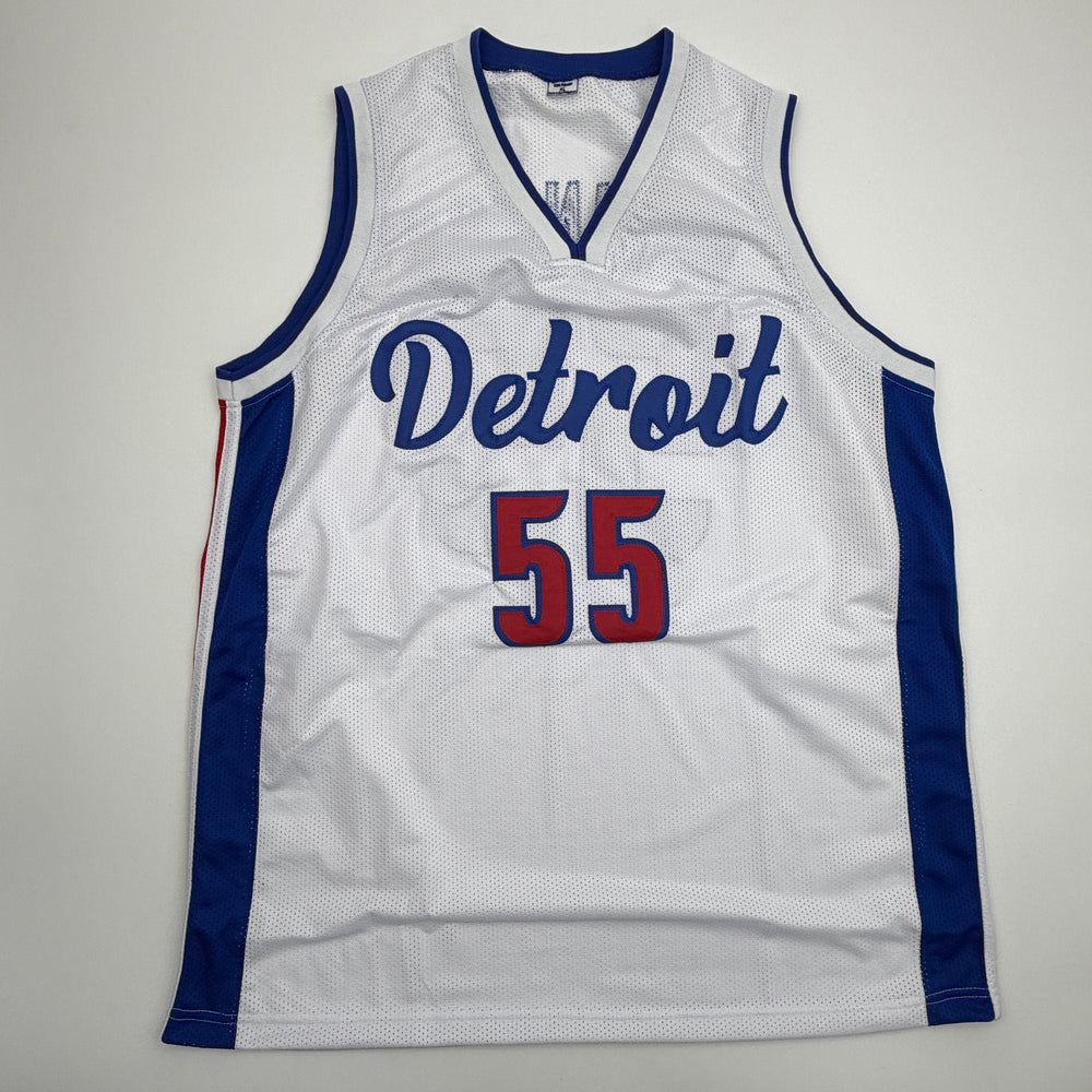 Autographed/Signed Duncan Robinson Detroit White Basketball Jersey Beckett BAS COA