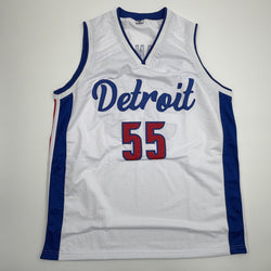 Autographed/Signed Duncan Robinson Detroit White Basketball Jersey Beckett BAS COA