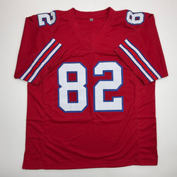Autographed/Signed Don Beebe Buffalo Red Football Jersey JSA COA