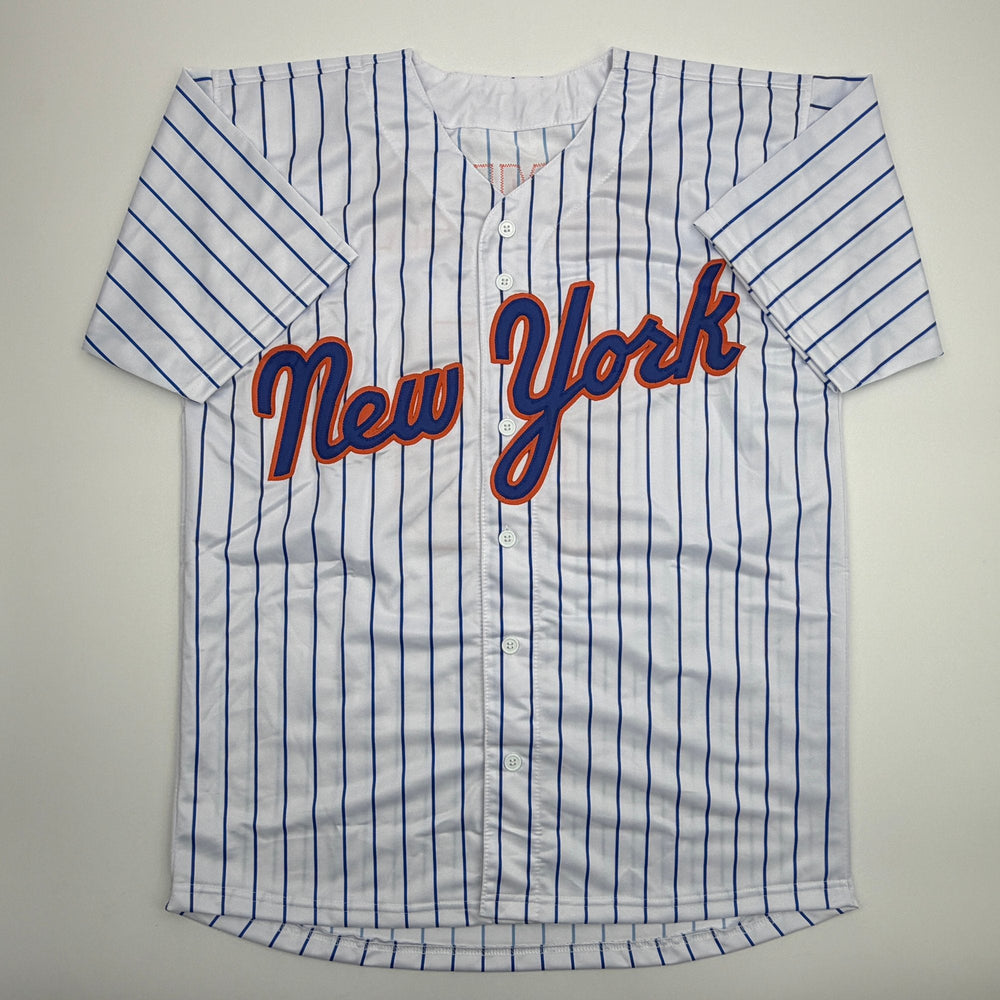Autographed/Signed Marcus Semien New York Pinstripe Baseball Jersey Beckett BAS COA