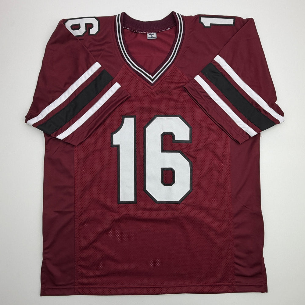 Autographed/Signed LaNorris Sellers South Carolina Maroon College Football Jersey JSA COA
