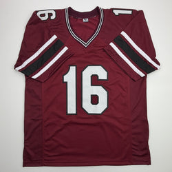 Autographed/Signed LaNorris Sellers South Carolina Maroon College Football Jersey JSA COA