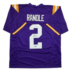 Autographed/Signed Rueben Randle LSU Purple College Football Jersey Beckett BAS COA