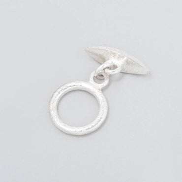 12mm Sterling Silver Toggle Brushed Marquise Design 1 piece (ONLINE ORDER ONLY)