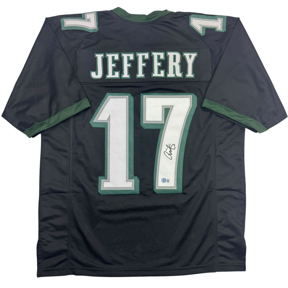 Autographed/Signed Alshon Jeffery Philadelphia Black Football Jersey Beckett BAS COA