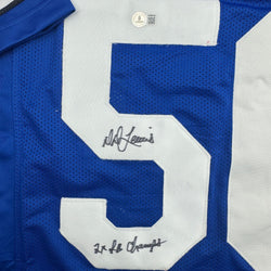 Autographed/Signed D.D. DD Lewis "2x SB Champs" Dallas Retro Blue Football Jersey Beckett BAS COA