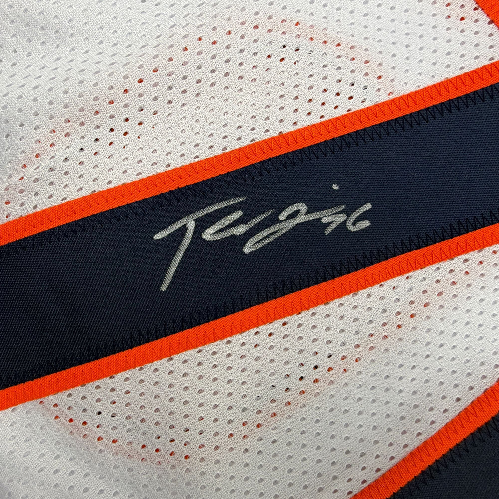 Autographed/Signed Teven Jenkins Chicago White Football Jersey Beckett BAS COA