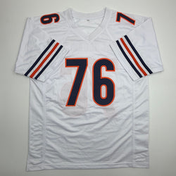 Autographed/Signed Teven Jenkins Chicago White Football Jersey Beckett BAS COA