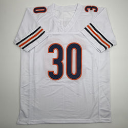 Autographed/Signed Mike Brown Chicago White Football Jersey JSA COA