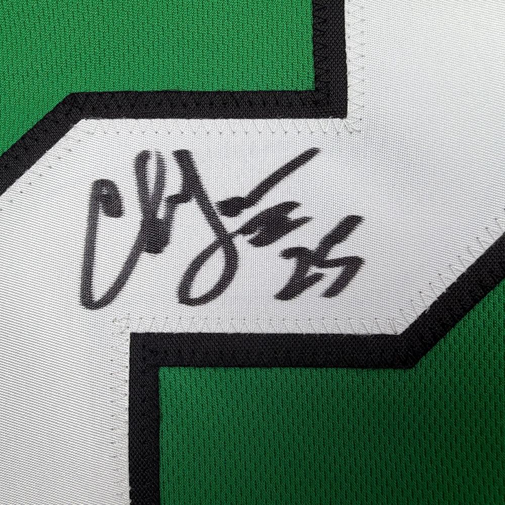 Autographed/Signed Charlie Garner Philadelphia Kelly Green Football Jersey Beckett BAS COA