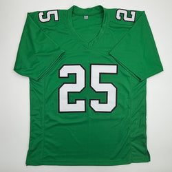 Autographed/Signed Charlie Garner Philadelphia Kelly Green Football Jersey Beckett BAS COA