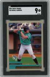 Graded 2000 Topps Traded Miguel Cabrera #T40 Rookie RC Baseball Card SGC 9 Mint