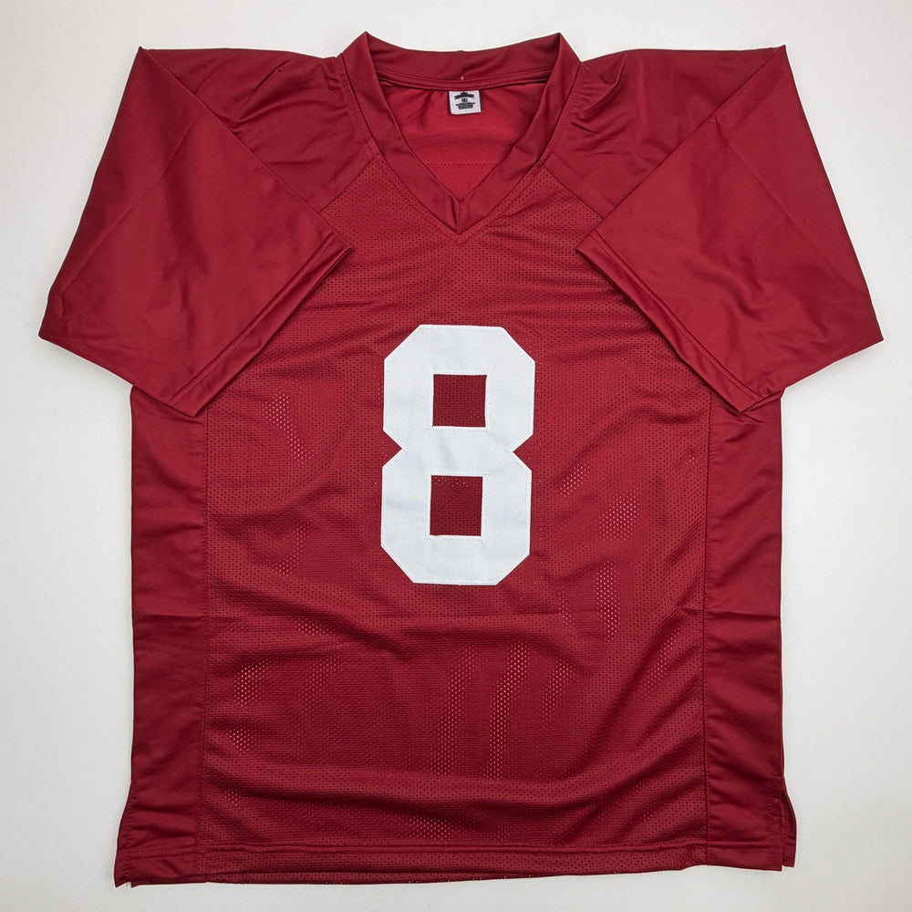 Autographed/Signed Cederian Morgan Alabama Red College Football Jersey JSA COA