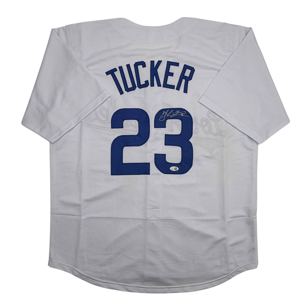 Autographed/Signed Kyle Tucker Los Angeles White Baseball Jersey JSA COA