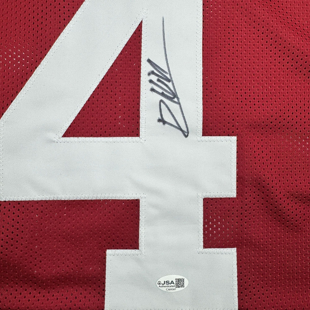 Autographed/Signed Daniel Hill Alabama Red College Football Jersey JSA COA