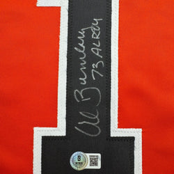 Autographed/Signed Al Bumbry 73 AL ROY Baltimore Orange Baseball Jersey Beckett BAS COA