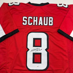 Autographed/Signed Matt Schaub Atlanta Red Football Jersey JSA COA