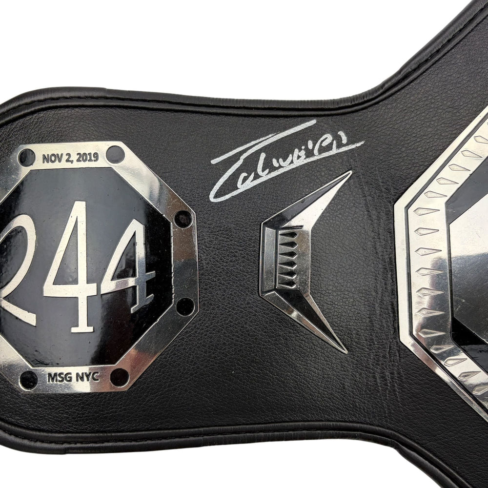 Autographed/Signed Charles Oliveira UFC MMA Ultimate Fighting Replica BMF Championship Belt PSA/DNA COA