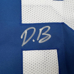 Framed Autographed/Signed Daron Bland 35x39 Dallas White Football Jersey JSA COA
