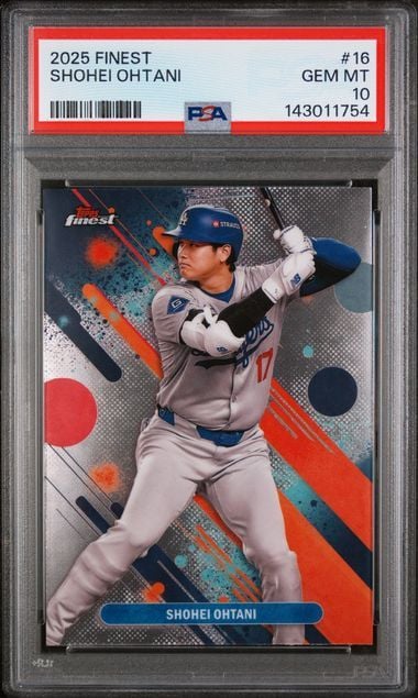 Graded 2025 Topps Finest Shohei Ohtani #16 Baseball Card PSA 10 Gem Mint