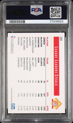 Graded 1993 NBA Hoops Michael Jordan #289 Steals Leaders Stockton Blaylock Basketball Card PSA 10 Gem Mint