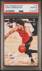 Graded 2021 Panini Chronicles Draft Picks Cade Cunningham #76 Rookie RC Basketball Card PSA 10 Gem Mint