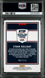 Graded 2024 Panini Stars & Stripes USA Ethan Holliday #110 Blue /149 Rookie RC Baseball Card PSA 10 Gem Mint