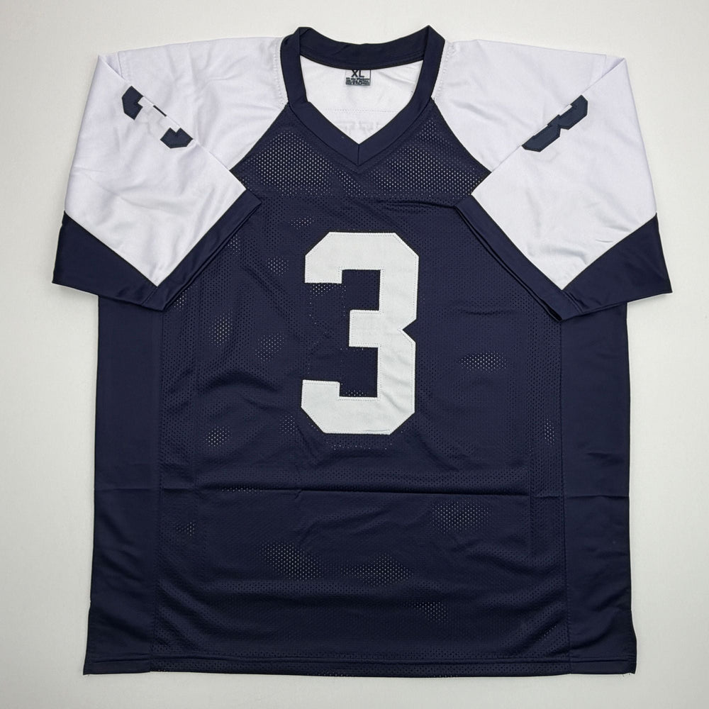 Autographed/Signed George Pickens Dallas Thanksgiving Day Football Jersey JSA COA