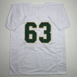 Autographed/Signed Mike Singletary Baylor White College Football Jersey Beckett BAS COA