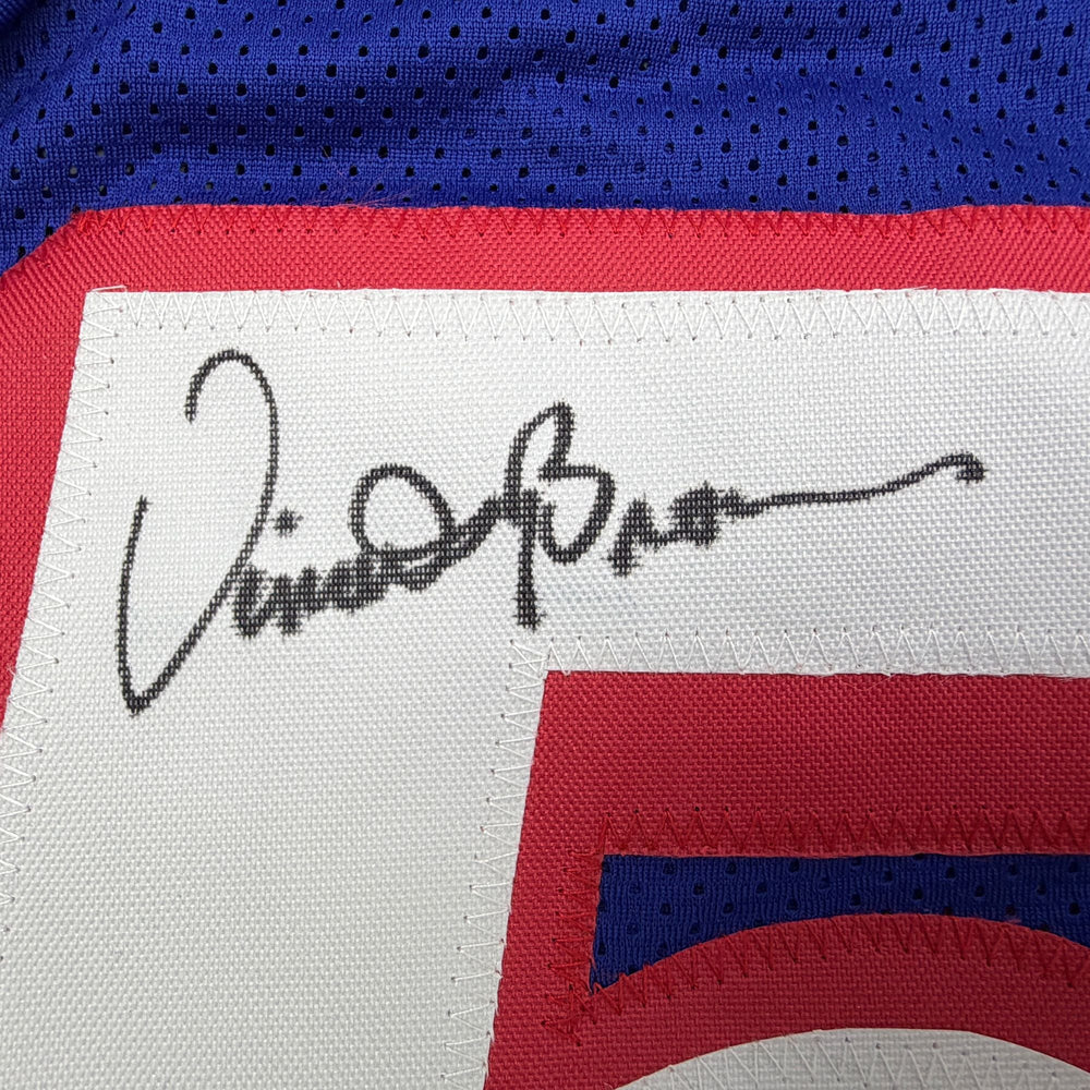 Autographed/Signed Vincent Brown New England Navy Blue Football Jersey JSA COA