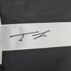 Autographed/Signed Tre Tucker Oakland Las Vegas Black Football Jersey Beckett BAS COA