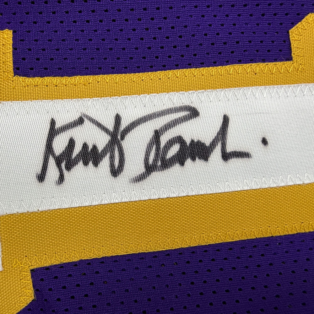 Autographed/Signed Kurt Rambis Los Angeles Purple Basketball Jersey Beckett BAS COA