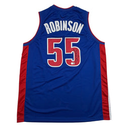 Autographed/Signed Duncan Robinson Detroit Blue Basketball Jersey Beckett BAS COA