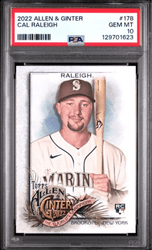 Graded 2022 Topps Allen & Ginter Cal Raleigh #178 Rookie RC Baseball Card PSA 10 Gem Mint
