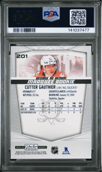Graded 2024 Upper Deck OPC Platinum Cutter Gauthier #201 Rookie RC Hockey Card PSA 10 Gem Mint