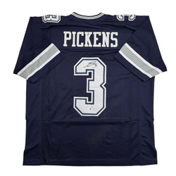 Autographed/Signed George Pickens Dallas Navy Blue Football Jersey JSA COA