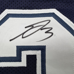 Autographed/Signed George Pickens Dallas Navy Blue Football Jersey JSA COA
