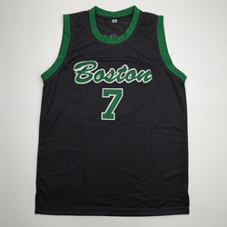 Autographed/Signed Jaylen Brown Boston Black Basketball Jersey Beckett BAS COA