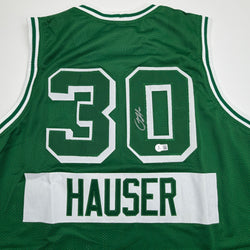 Autographed/Signed Sam Hauser Boston Green City Edition Basketball Jersey Beckett BAS COA