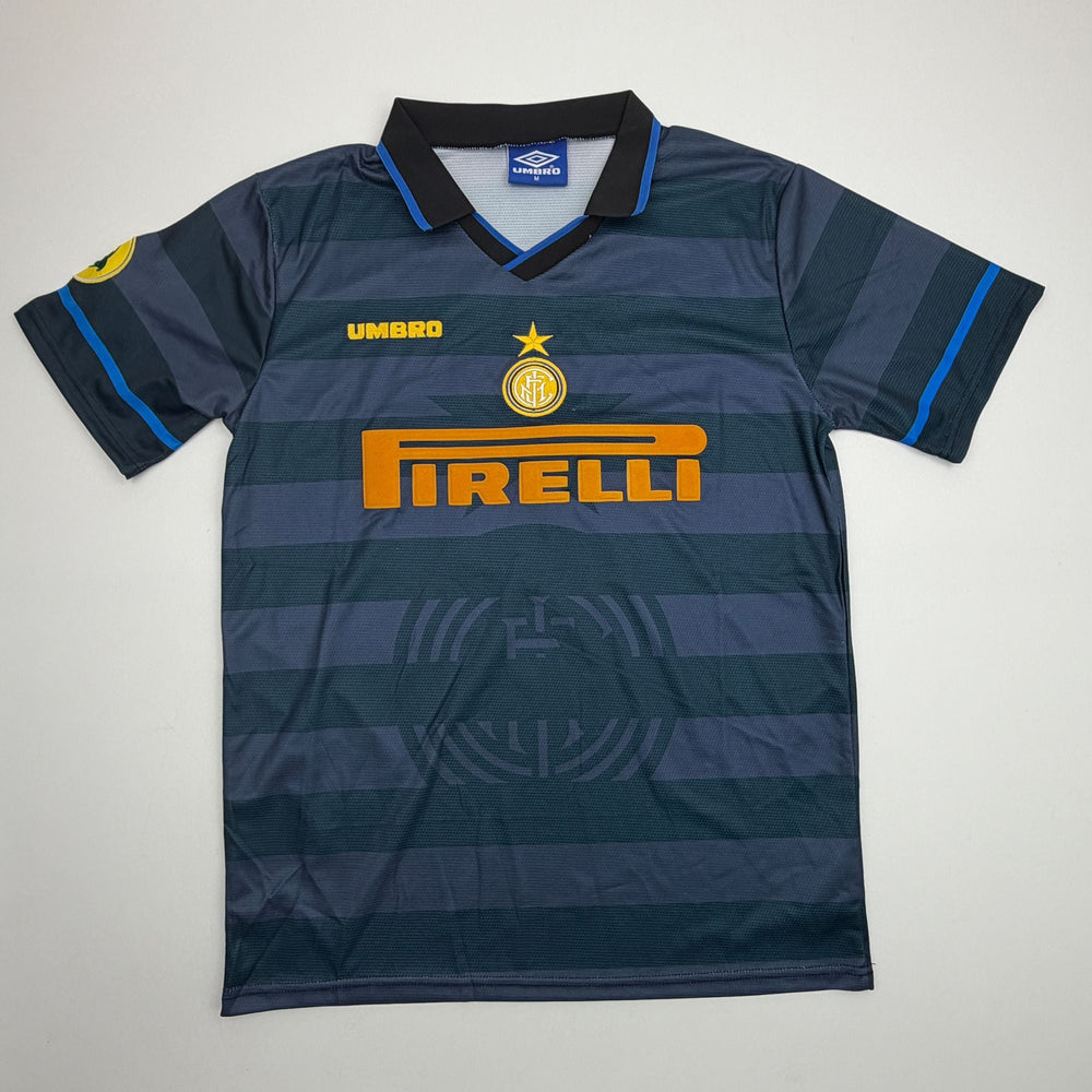 Autographed/Signed Javier Zanetti Inter Milan Navy Blue Soccer Futbol Jersey Beckett BAS COA (ONLINE ORDER ONLY)