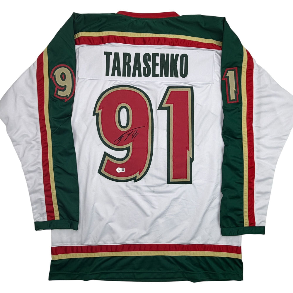 Autographed/Signed Vladimir Tarasenko Minnesota White 25th Anniversary Hockey Jersey Beckett BAS COA