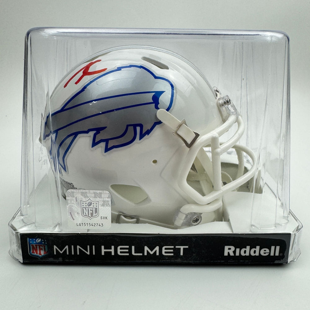 Autographed/Signed James Cook Buffalo Bills Rivals Mini Football Helmet JSA COA