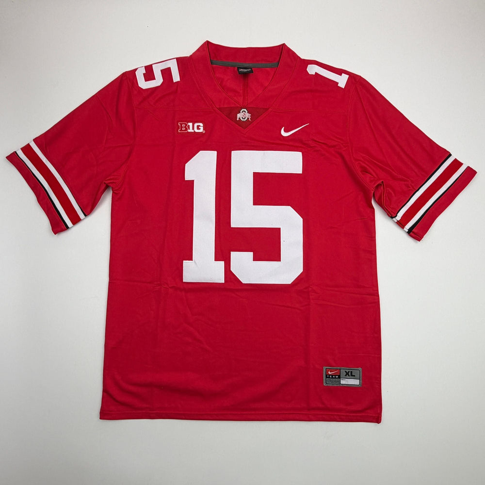 Autographed/Signed Chris Henry Jr. Ohio State Red College Football Jersey JSA COA