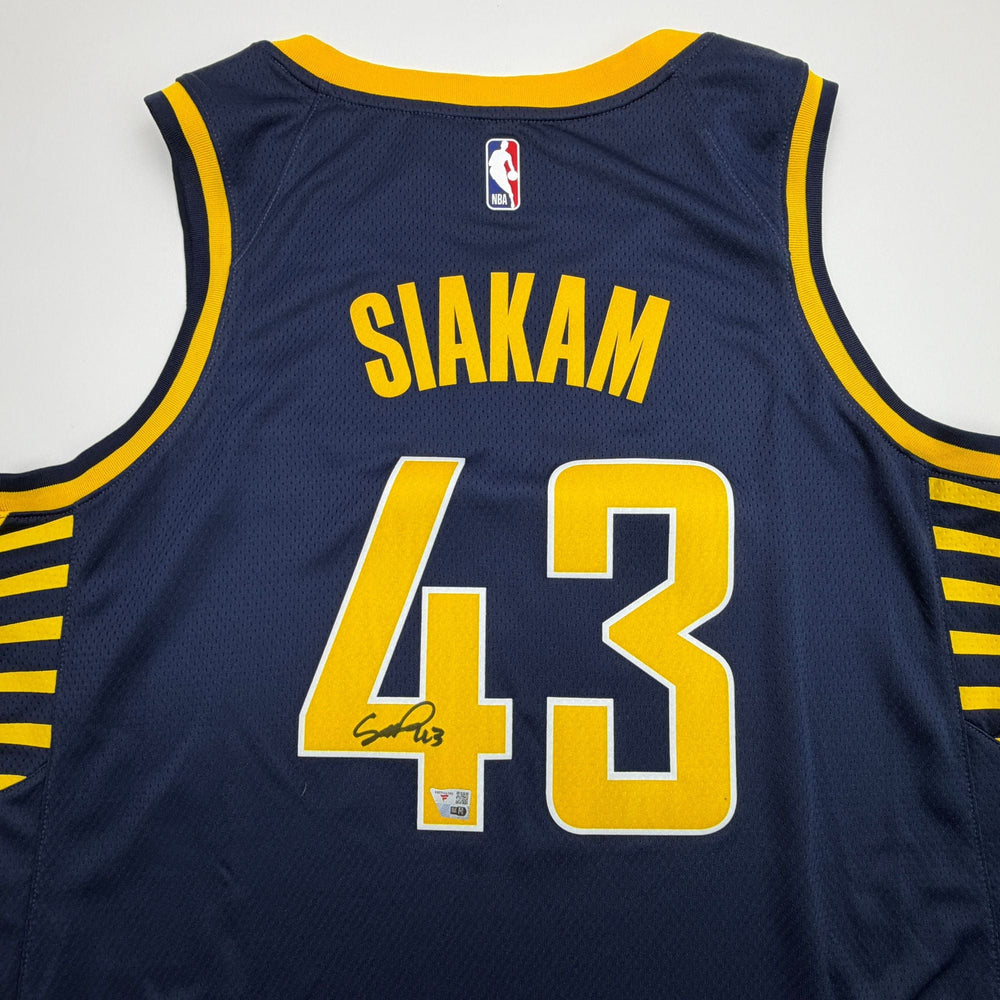 Autographed/Signed Pascal Siakam Indiana Pacers Blue Authentic Basketball Jersey Fanatics COA (ONLINE ORDER ONLY)