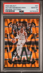 Graded 2023 Panini Select Victor Wembanyama #87 Orange Tectonic Rookie RC Basketball Card PSA 10 Gem Mint