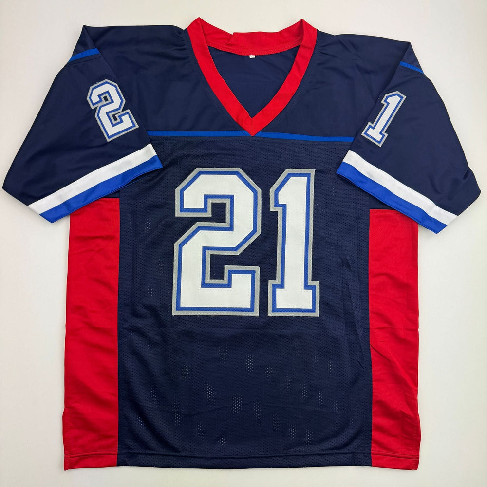 Autographed/Signed Willis Mcgahee Buffalo Blue Football Jersey JSA COA