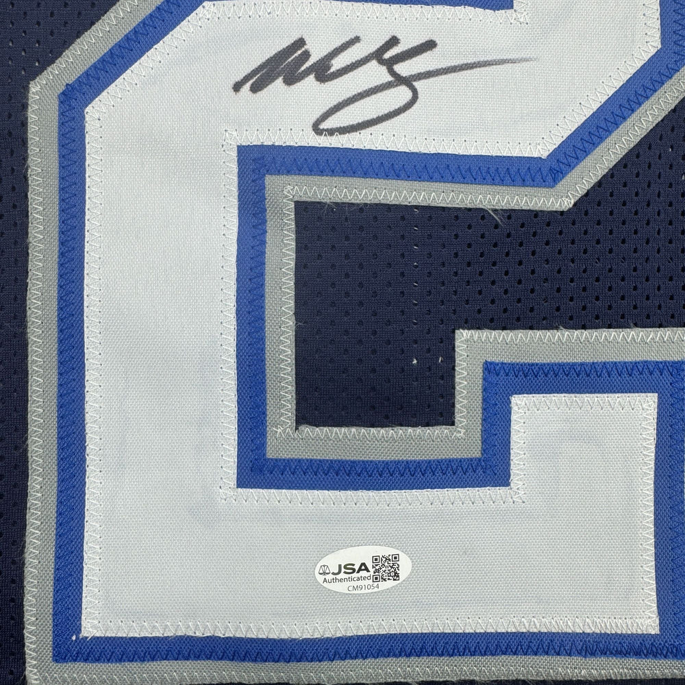 Autographed/Signed Willis Mcgahee Buffalo Blue Football Jersey JSA COA