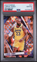 Graded 2023 Phoenix LeBron James #211 /249 Orange Ice Basketball Card PSA 10 Gem Mint